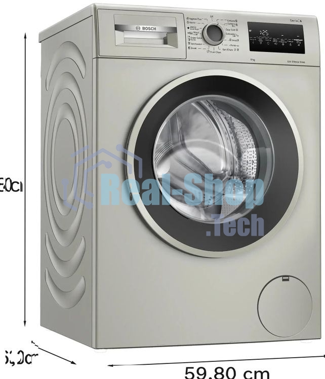 Стиральная машина Bosch WAN2821XME серебристый, загрузка фронтальная 8 кг, 1400 об/мин, класс A