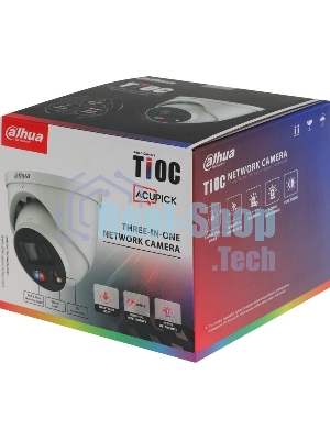 Камера видеонаблюдения Dahua DH-IPC-HDW3449HP-AS-PV-0280B-S5, IP, 4 Мп, 2.8-2.8 мм, белый/черный