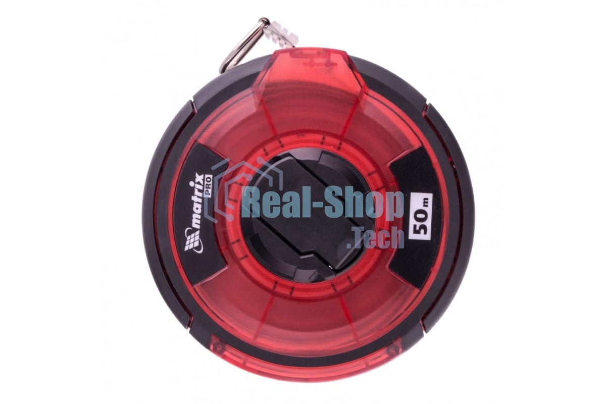 Рулетка геодезическая Matrix 50 м х 12,5 мм, закр. корп., стальная лента, односторон. шкала, PRO