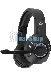 Гарнитура беспроводная/проводная с микрофоном Оклик HS-L420G черный накладные BT оголовье (1939799)