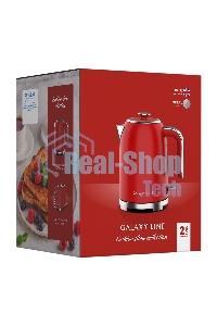 Чайник электрический Galaxy Line GL 0349 1.7л. 2200Вт красный корпус: нерж.сталь (ГЛ0349Л)