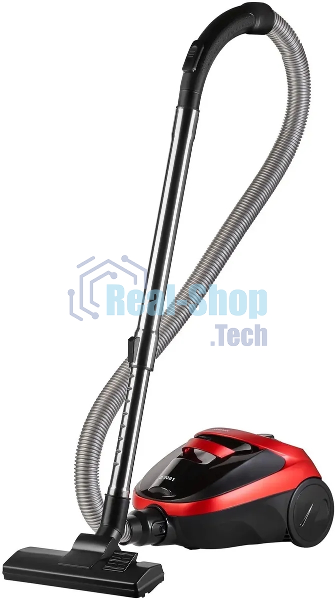 Пылесос Hyundai HYV-C1990 красный/черный, 250/1800 Вт, уборка сухая, пылесборник контейнер, 1.5 л