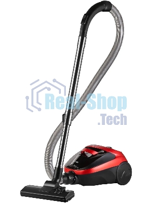 Пылесос Hyundai HYV-C1990 красный/черный, 250/1800 Вт, уборка сухая, пылесборник контейнер, 1.5 л