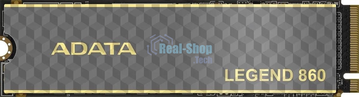 Накопитель SSD ADATA LEGEND 860, 1Tb, PCIe 4.0 x4, 2280, NVMe, R/W 6000/4000, с радиатором