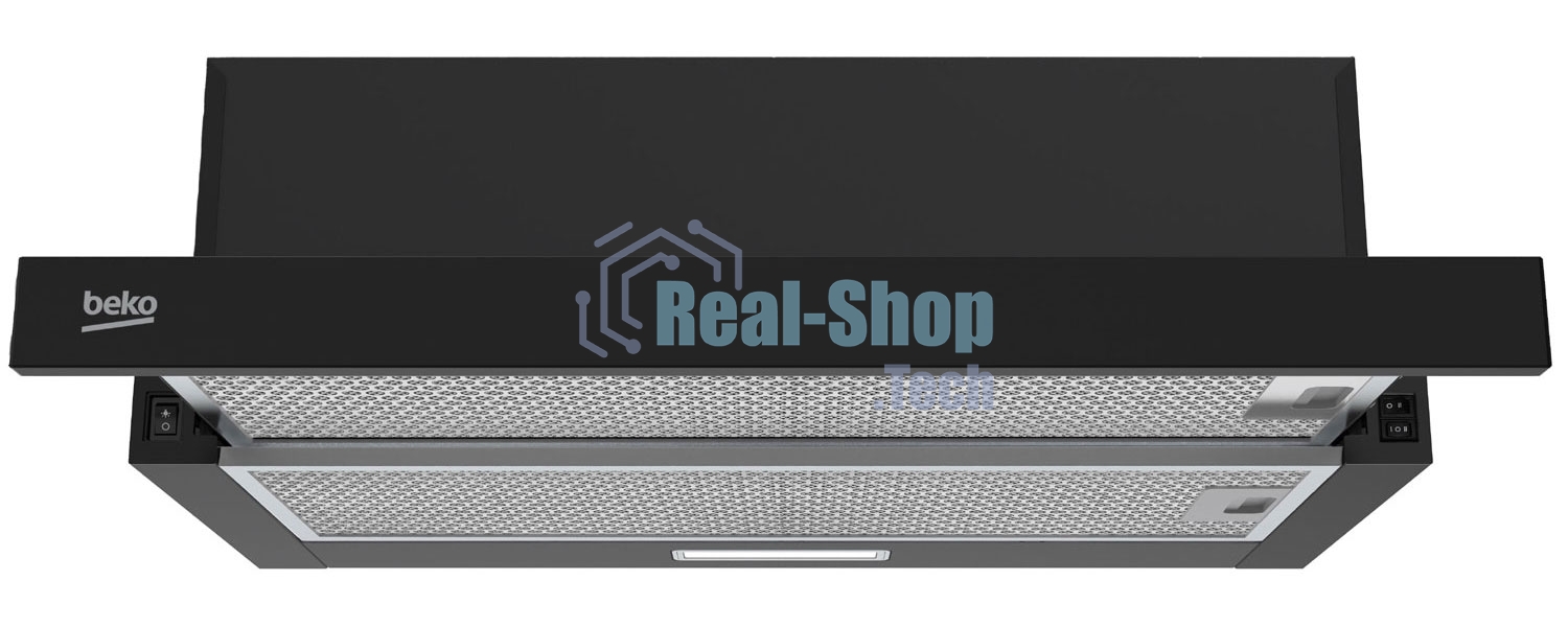 Вытяжка телескопическая Beko BHNT613R4CB черный, 60 см, 320 куб. м/ч, 61 дБ