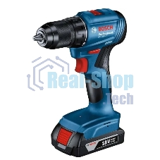 Дрель-шуруповерт аккумуляторная Bosch GSR 185-LI, 18В, 2 АКБ, Кейс
