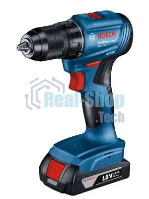 Дрель-шуруповерт аккумуляторная Bosch GSR 185-LI, 18В, 2 АКБ, Кейс