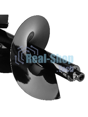 Шнек для грунта Denzel ER-300, диаметр 300 мм, длина 800 мм, соединение 20 мм, съемный нож