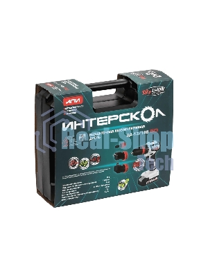 Дрель-шуруповерт ИНТЕРСКОЛ ДА-13/18В 50 КОМБИ, 18 В, 2 Ач, 50 Нм, бесщеточный