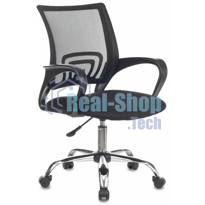 Кресло компьютерное Бюрократ CH-695NLTSL черный TW-01 TW-11, сетка/ткань, крестовина металл хром