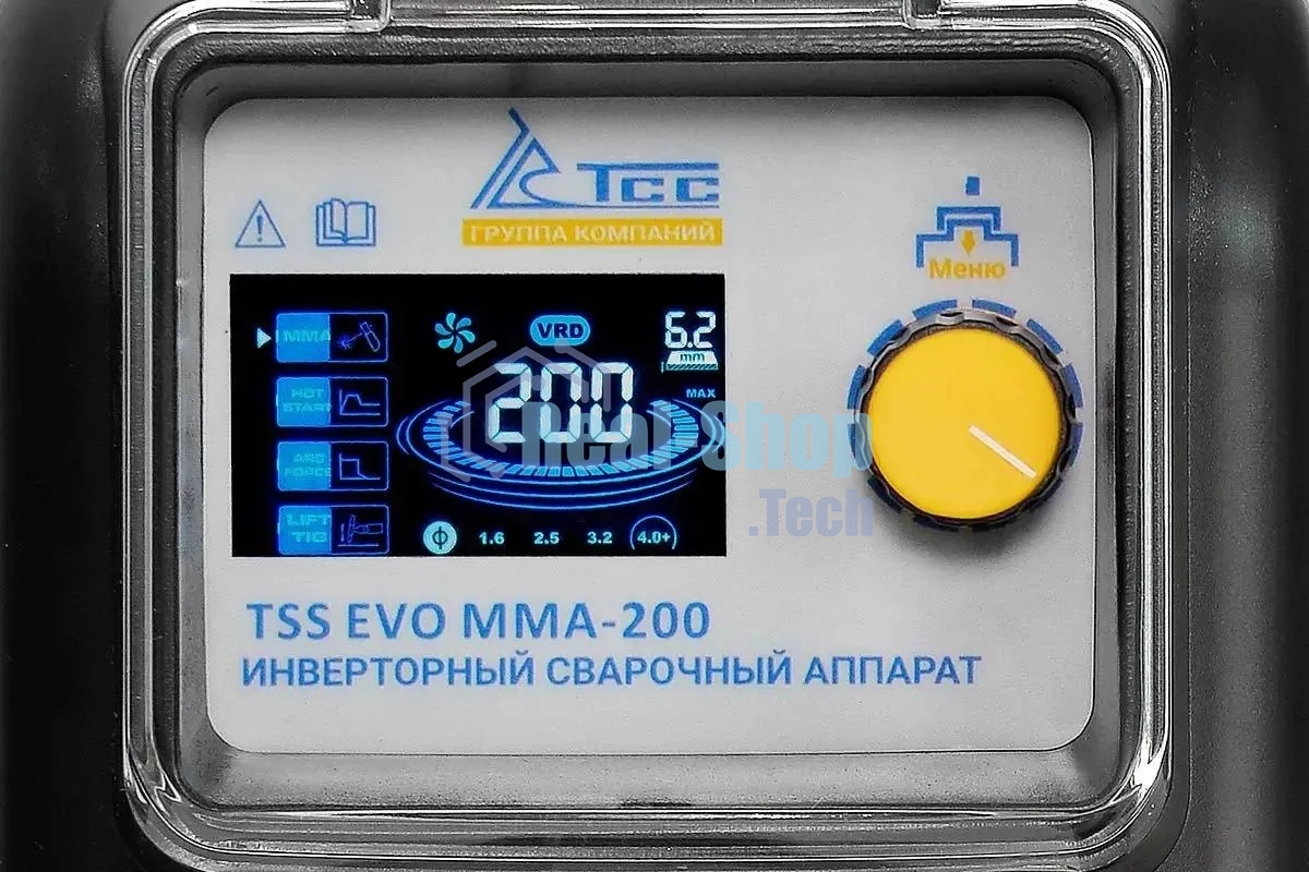 Сварочный аппарат ТСС EVO MMA-200 инвертор MMA DC/TIG DC 4.96кВт