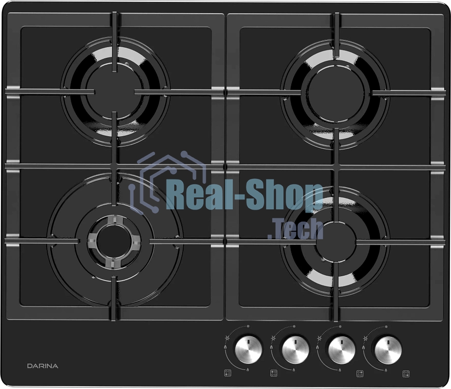 Газовая варочная панель Darina 1T3 GC 308 B стекло черное