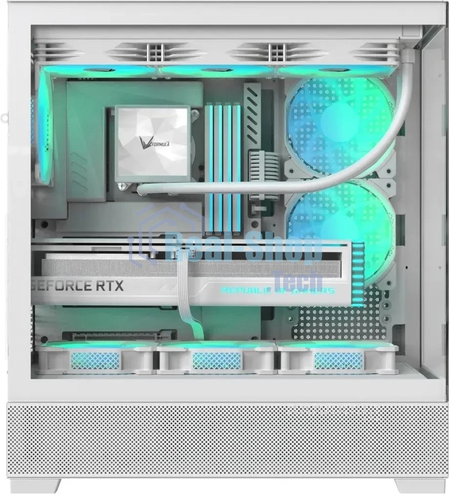 Компьютерный корпус Aerocool/Formula Crystal Z2 белый без БП ATX 5x120мм 1xUSB 2.0 2xUSB 3.0 audio bott PSU