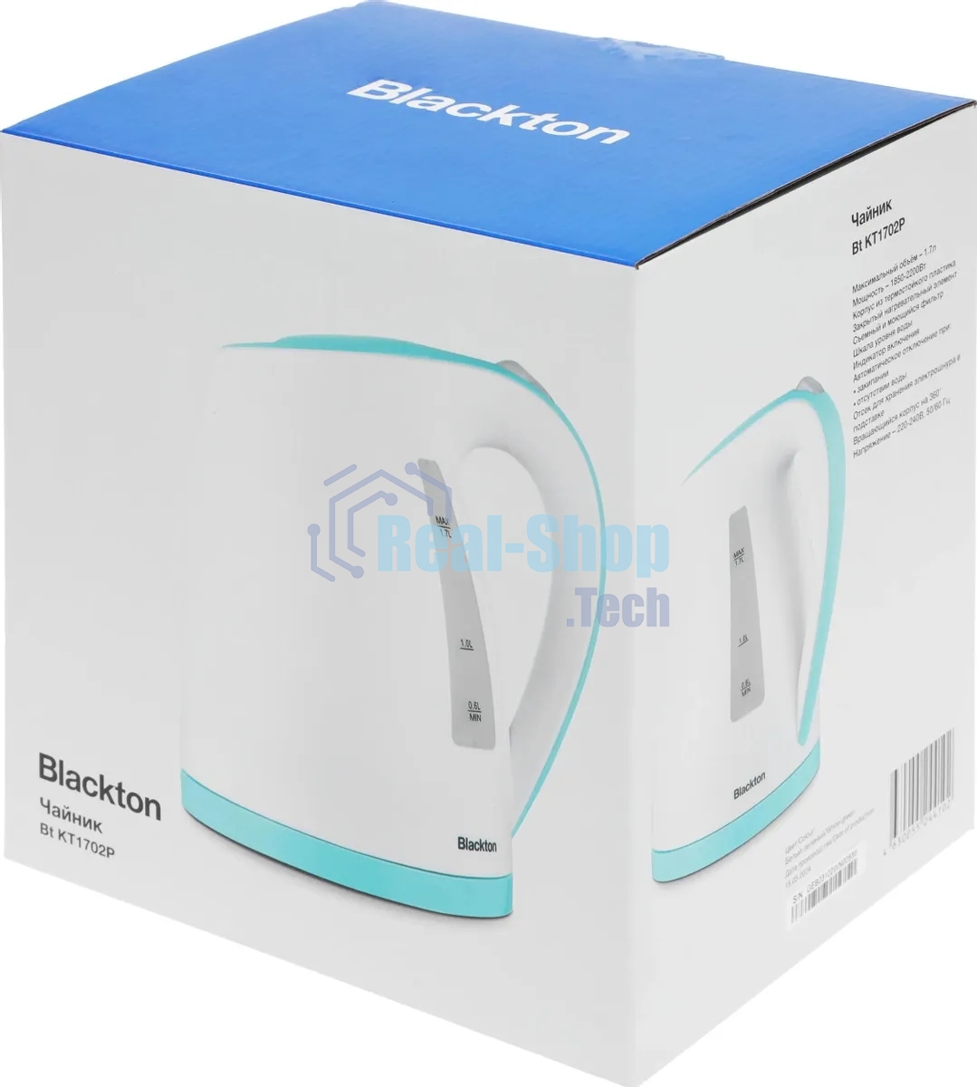 Чайник электрический Blackton Bt KT1702P белый-Зеленый