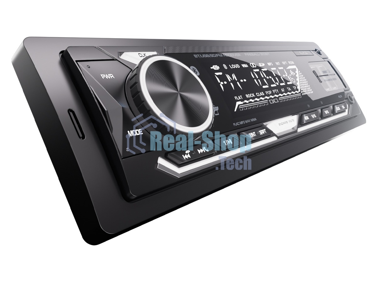 Автомагнитола AURA FIREBALL-303BT, 1 DIN, Bluetooth, USB Type-A, AUX