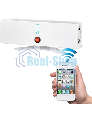 Бактерицидный рециркулятор Поток С100 Wi-Fi белый/черный, 15 м², 35 м³/ч, 1 безозоновая УФ-лампа, сменный фильтр M5, управление со смартфона, уровень шума до 35 дБ