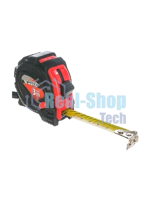 Рулетка Matrix Status magnet 3 fixations, 3 м х 16 мм, обрезиненный корпус, зацеп с магнитом