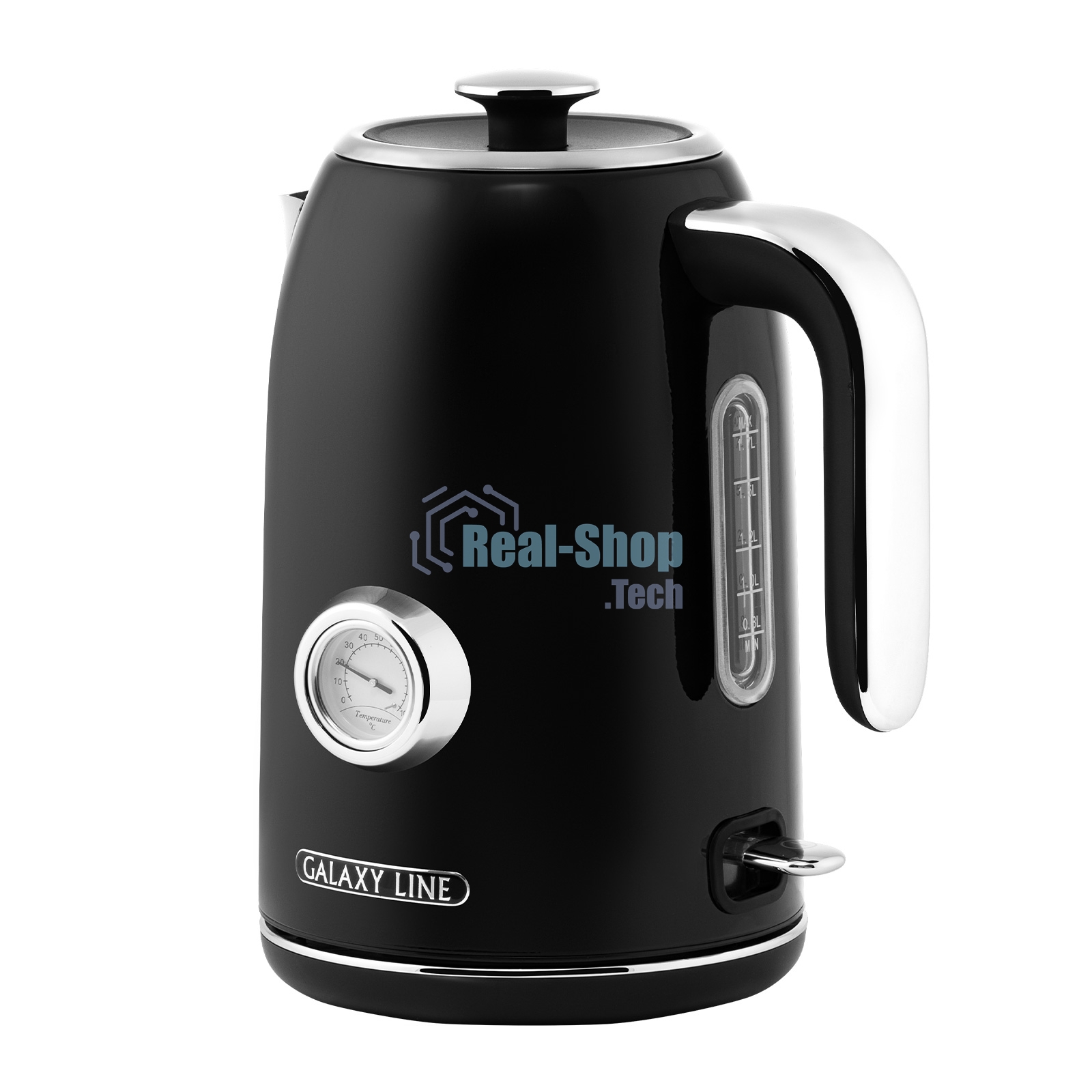 Чайник электрический Galaxy Line GL 0350, магия черного, металл, 2200 Вт, 1,7 л