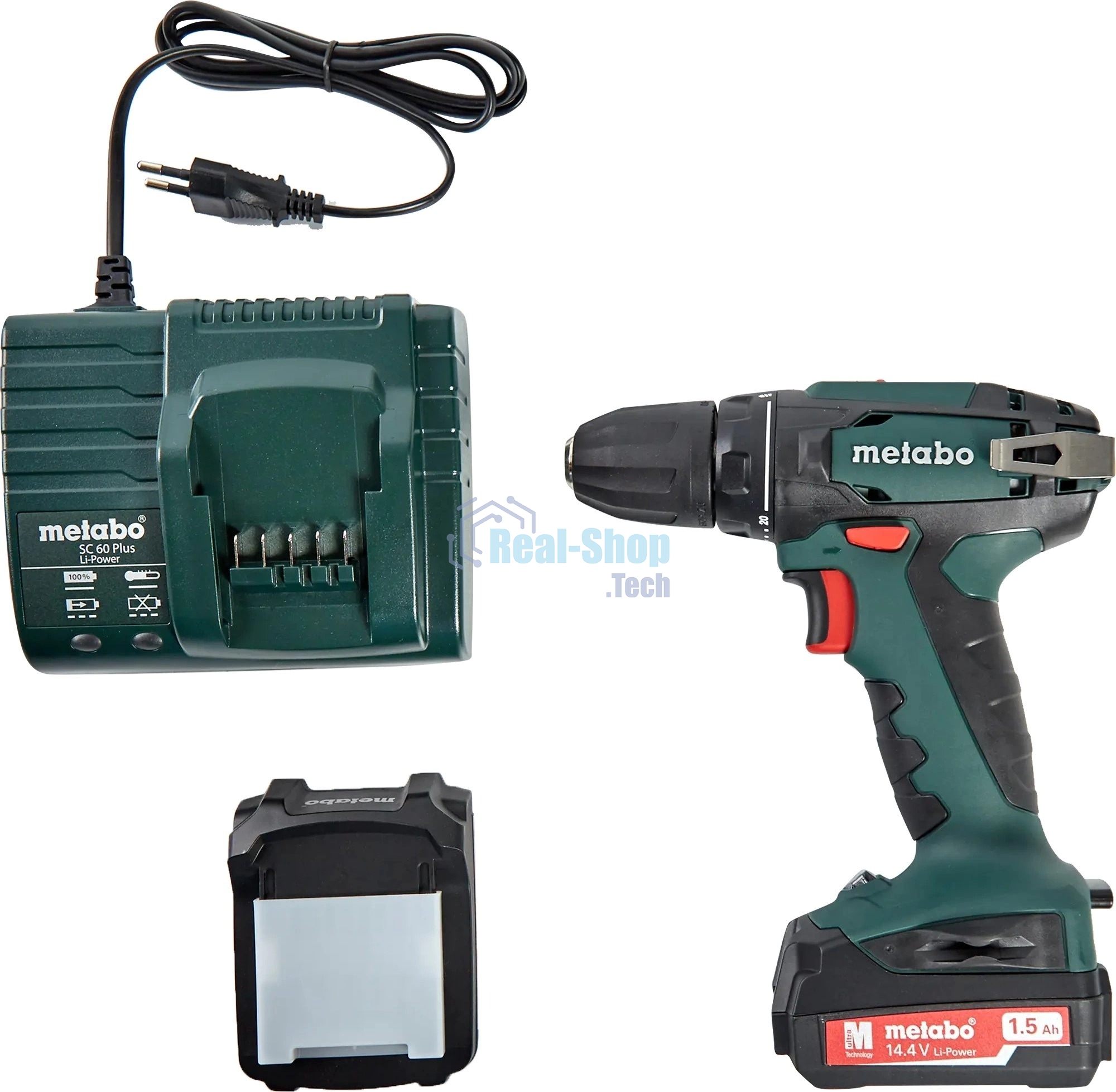 Дрель-шуруповерт аккумуляторная Metabo BS 14.4 602206550, Аккумуляторный, 14.4В, 2 АКБ, Кейс