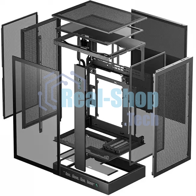 Компьютерный корпус MiniTower Deepcool CH270 черный (Mini-ITX, без БП, 2*Type A+USB Type-C) (R-CH270-BKNDM0-G-1)