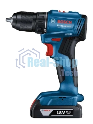 Дрель-шуруповерт аккумуляторная Bosch GSR 185-LI, 18В, 2 АКБ, Кейс