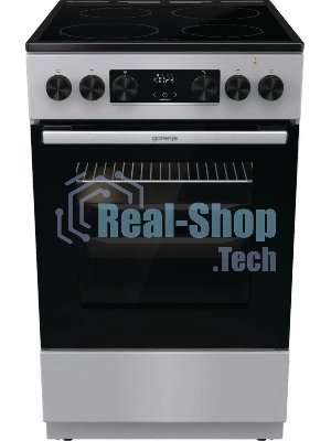 Плита электрическая Gorenje GEC5C41SG серый, конфорок 4 электрических, духовка 70 л, 50 см x 85 см x 59.4 см (без крышки)
