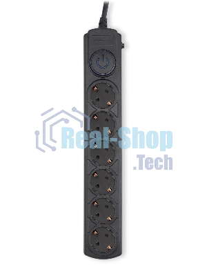 Сетевой фильтр Ippon BK-6-EU-1.8-16-B 1.8 м (6 розеток) черный (коробка)