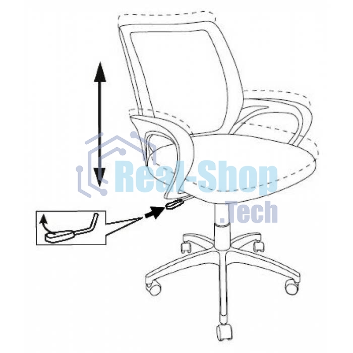 Кресло компьютерное Бюрократ CH-695NLTSL черный TW-01 TW-11, сетка/ткань, крестовина металл хром
