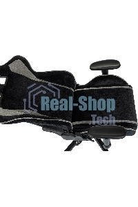 Кресло игровое Zombie Drift/F черный/серый, крестов. пластик, подст. для ног