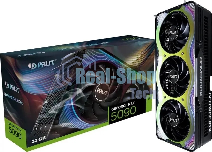 Видеокарта Palit PCI-E RTX 5090 GAMEROCK NVIDIA GeForce RTX 5090 32Gb 512bit GDDR7 2295/30000 HDMIx1 DPx3 HDCP Ret