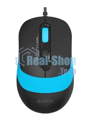 Мышь проводная A4Tech Fstyler FM10 черный/синий, 1600 dpi, USB, кнопки - 4