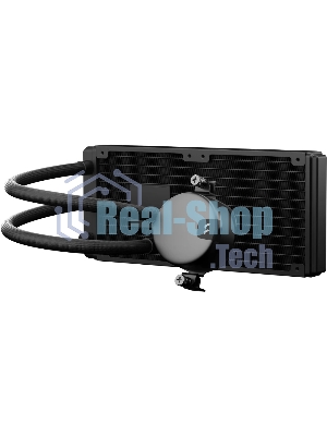 Система жидкостного охлаждения для ПК/Water Cooling System Fractal Design Lumen S24 V2 RGB (180W, 240mm, Black, ARGB/Fans: 2x120mm, 56CFM, 33.2dBA, 2000RPM/Pump height 67mm, 22dBA, 4000RPM, Rad thickness 27mm/S: 1851, 1700, 1200, 115X, 2011, 2066, AM5, AM4)