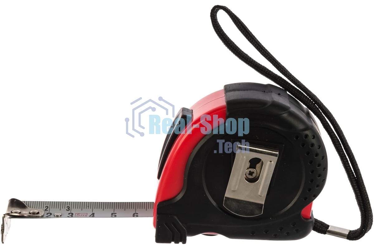 Рулетка Matrix Status magnet fixation, 5 м х 19 мм, обрезиненный корпус, зацеп с магнитом