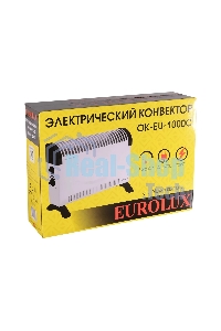 Конвектор Eurolux ОК-EU-1000C белый, 1000 Вт, 15 м2, термостат