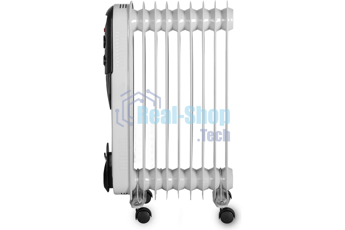 Обогреватель масляный EUROLUX ОМПТ-EU-9Н (9 секций) белый, 2000 Вт, 25 м2, термостат 67/3/19