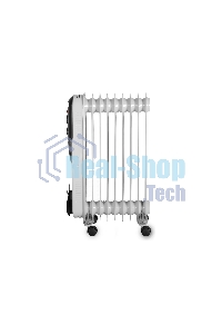 Обогреватель масляный EUROLUX ОМПТ-EU-9Н (9 секций) белый, 2000 Вт, 25 м2, термостат 67/3/19