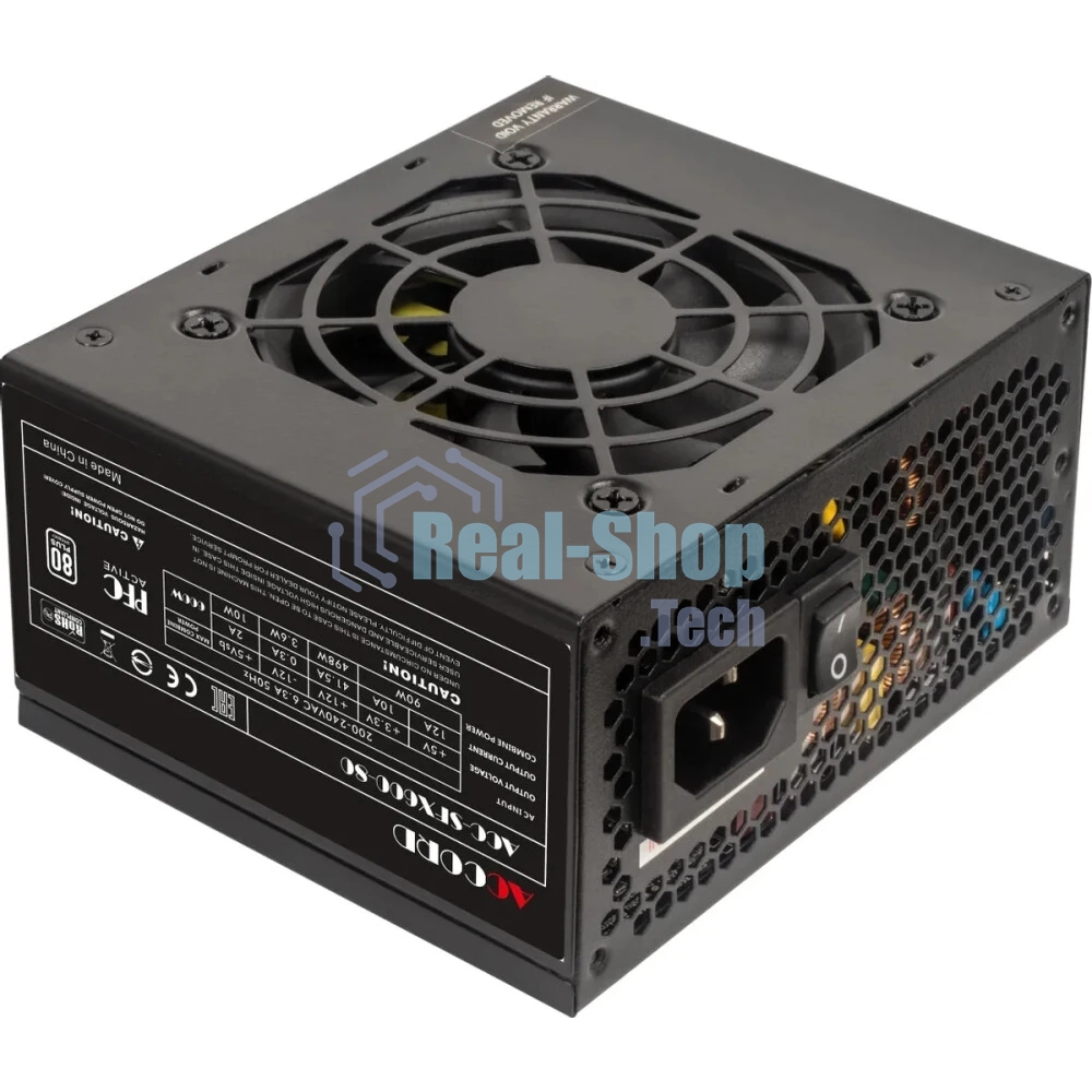 Блок питания Accord ACC-SFX600-80, 600Вт, 80мм,черный