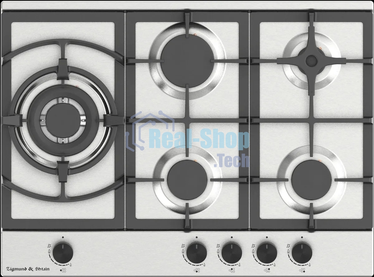 Газовая варочная панель Zigmund & Shtain G 14.7 S независимая, нержавеющая сталь