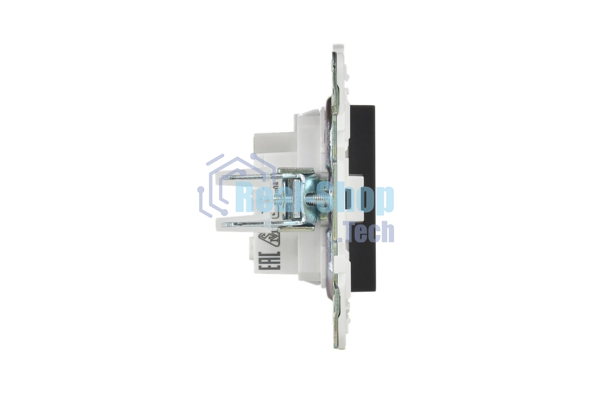 Розетка SKANDY 10А без заземл. без защ. шторок SK-R02Bl черный IEK SK-R10-10-K02