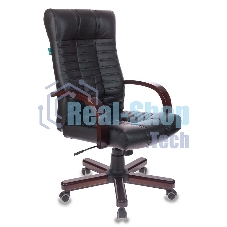 Кресло Бюрократ KB-10/WALNUT черный, экокожа