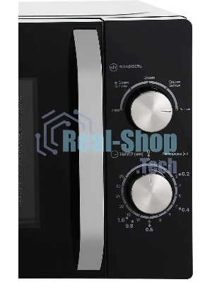 Микроволновая печь Haier HMB-MM208BA черный/серебристый, 20 л, 800 Вт, переключатели - поворотный механизм