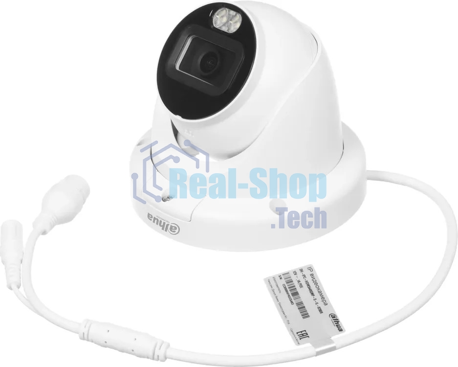 Камера видеонаблюдения Dahua DH-IPC-HDW3449QMP-S-IL-0280B, IP, 4 Мп, 2.8 мм, белая