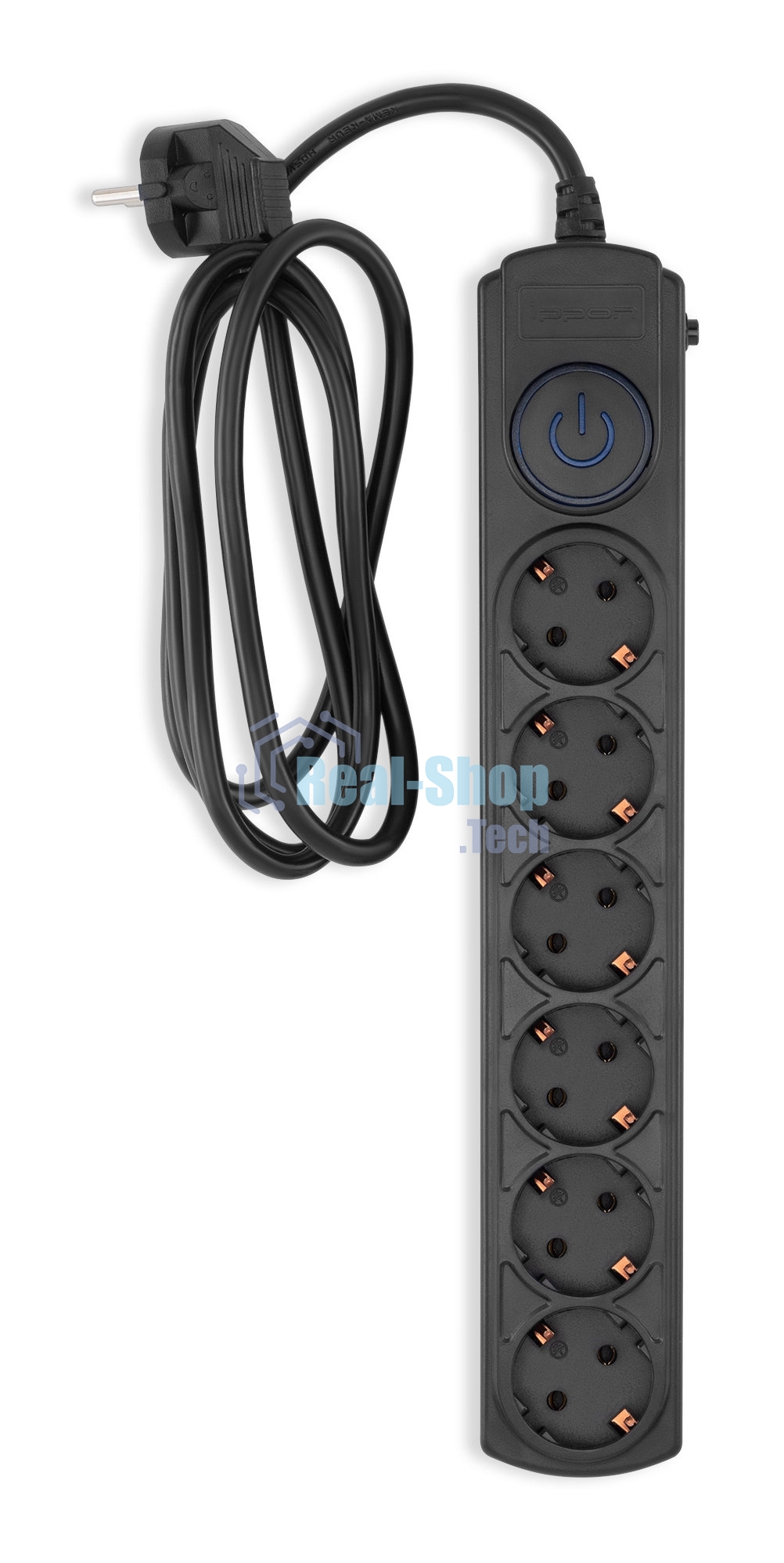 Сетевой фильтр Ippon BK-6-EU-1.8-16-B 1.8 м (6 розеток) черный (коробка)