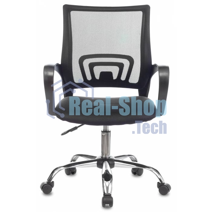 Кресло компьютерное Бюрократ CH-695NLTSL черный TW-01 TW-11, сетка/ткань, крестовина металл хром
