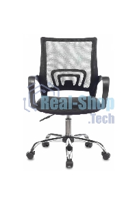 Кресло компьютерное Бюрократ CH-695NLTSL черный TW-01 TW-11, сетка/ткань, крестовина металл хром