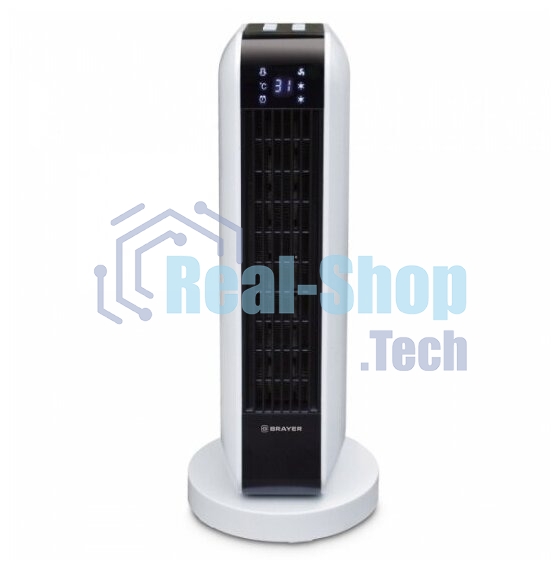 Тепловентилятор 4802BR BRAYER, 2000 Вт, 2 уров.мощ, вращ.корп 35°, LED-диспл, пульт ДУ, таймер