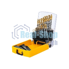 Набор сверл по металлу Denzel 1-10 мм, Р6М5-TiN, Golden Tip, 19 шт 723003