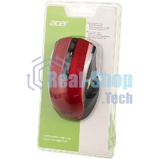 Мышь беспроводная Acer OMR032 черный/красный, 1600 dpi, радиоканал, USB, кнопки - 4