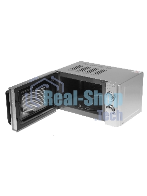 Микроволновая печь CASO M 20 Ecostyle Pro серебристый/черный, 20 л, 800 Вт, переключатели - поворотный механизм