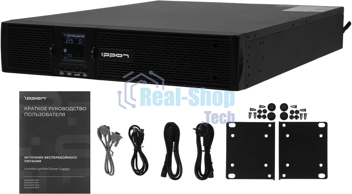 Источник бесперебойного питания Ippon Innova RTb 3000 / 3000 ВА / 2700 Вт / 8 x IEC 320 C13, 1 x IEC320 С19